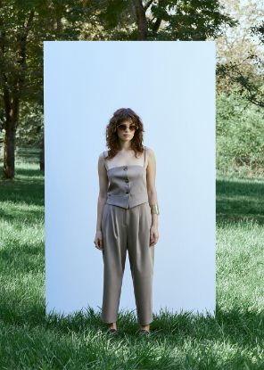 Pileli Pantolon resmi