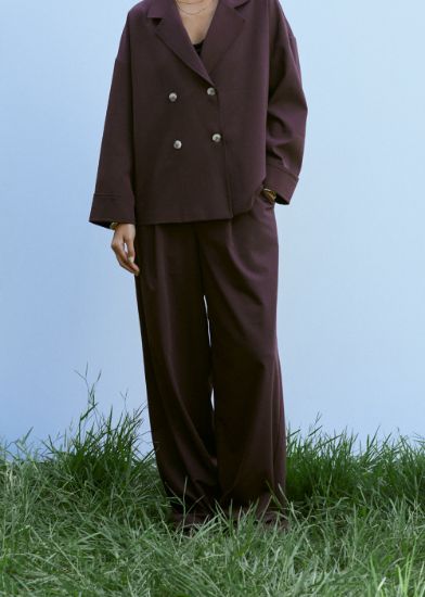 Pileli Geniş Pantolon resmi